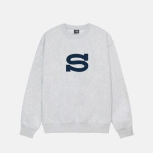 Stussy Letterman Crew Sweatshirt - Gray