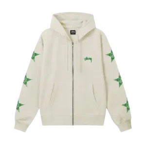 Stussy Zip-Up Hoodie - Cream