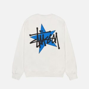 Stussy Star Crew Sweatshirt - White